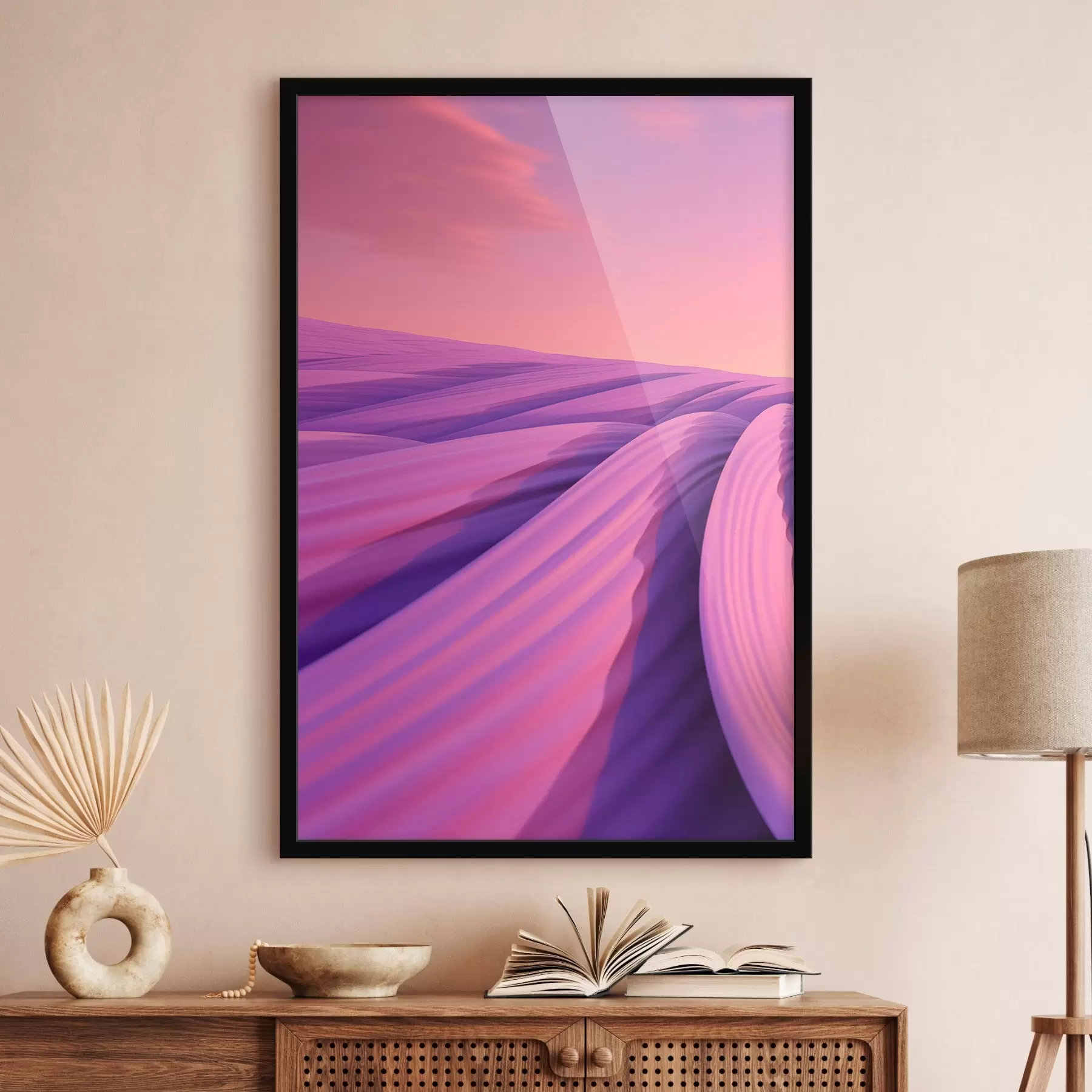 Fototapete Abstrakte Lavendelfelder f47110