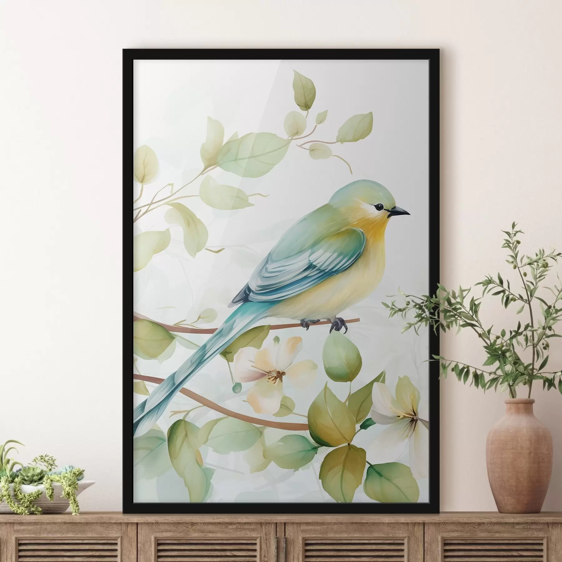 Fototapete Meise auf einem Ast f46891