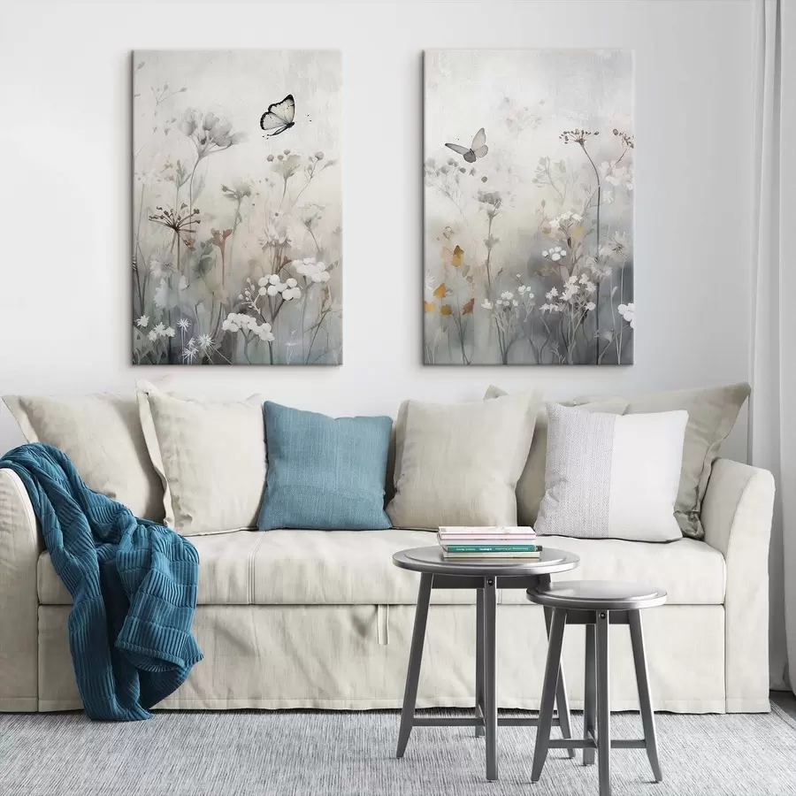 Wandbilder Schmetterlinge und Wildblumen m01072