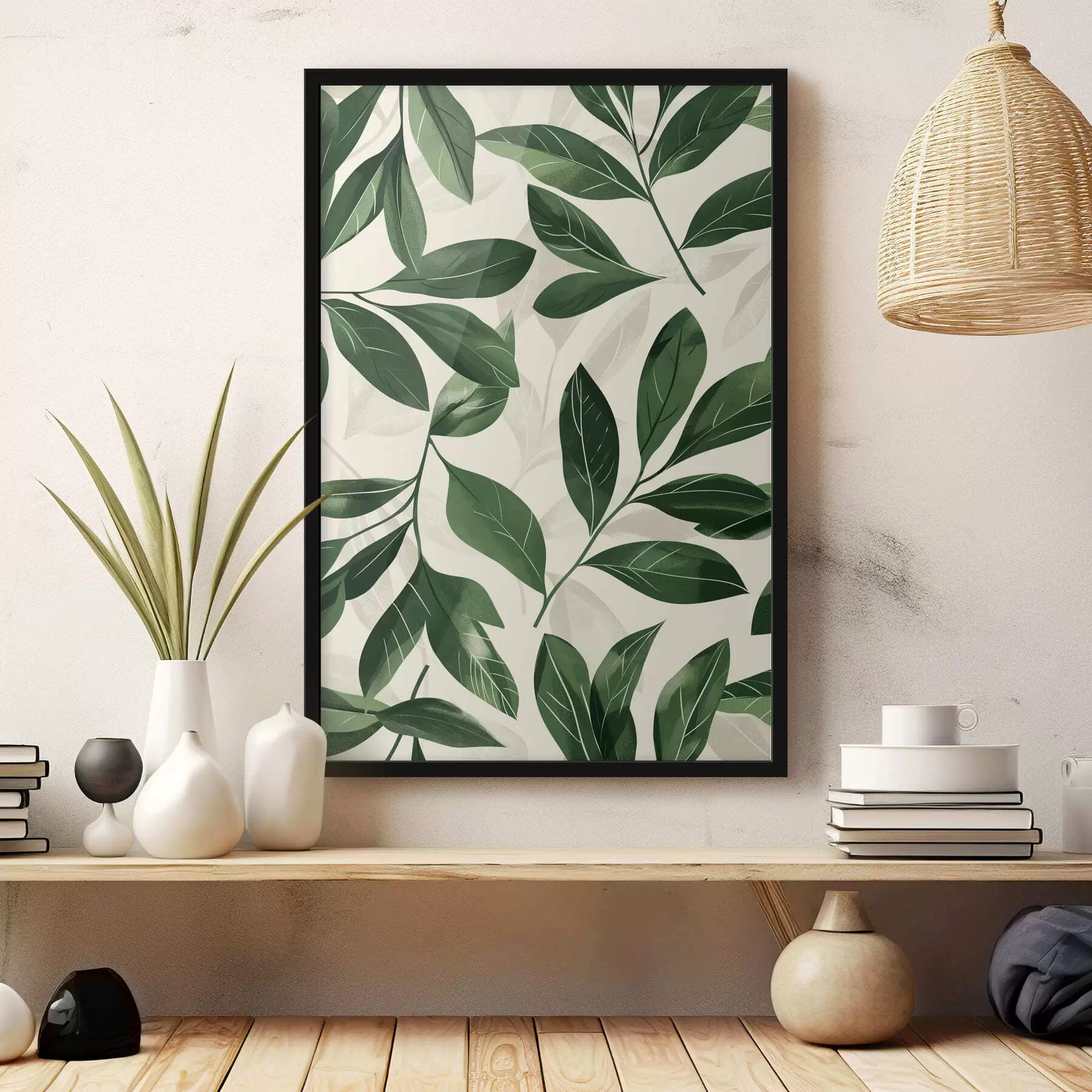 Fototapete Babok und Palmblätter f47457