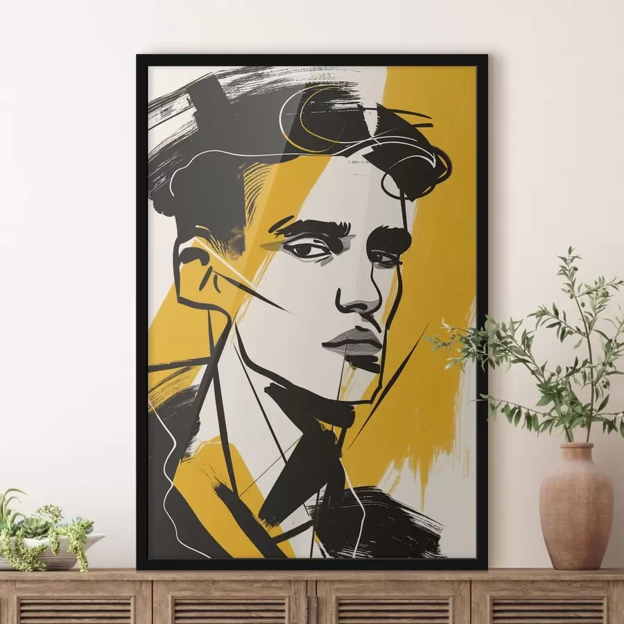 Fototapete Mann in Graffiti f47467