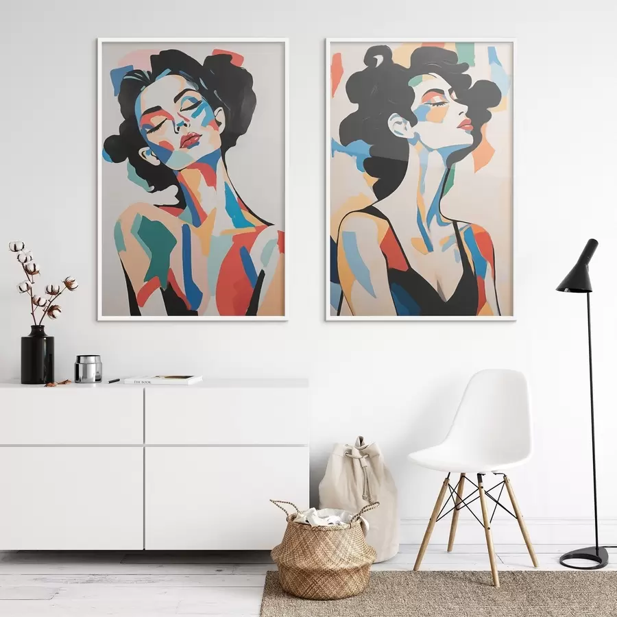 Fototapete Abstrakte Porträts von Frauen d00543