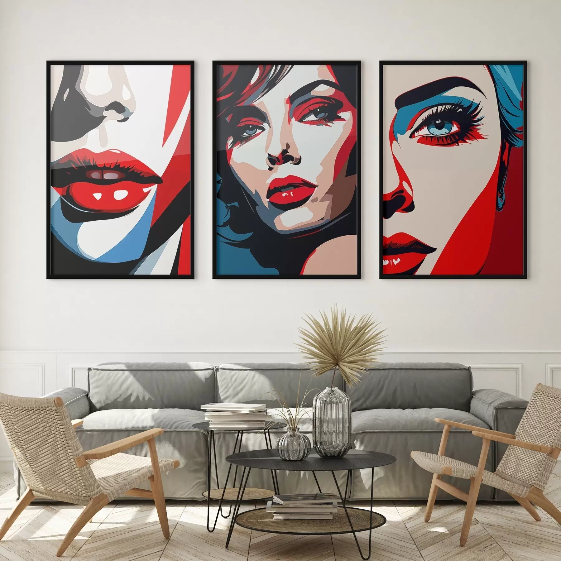 Fototapete Bunte Gesichter d00558