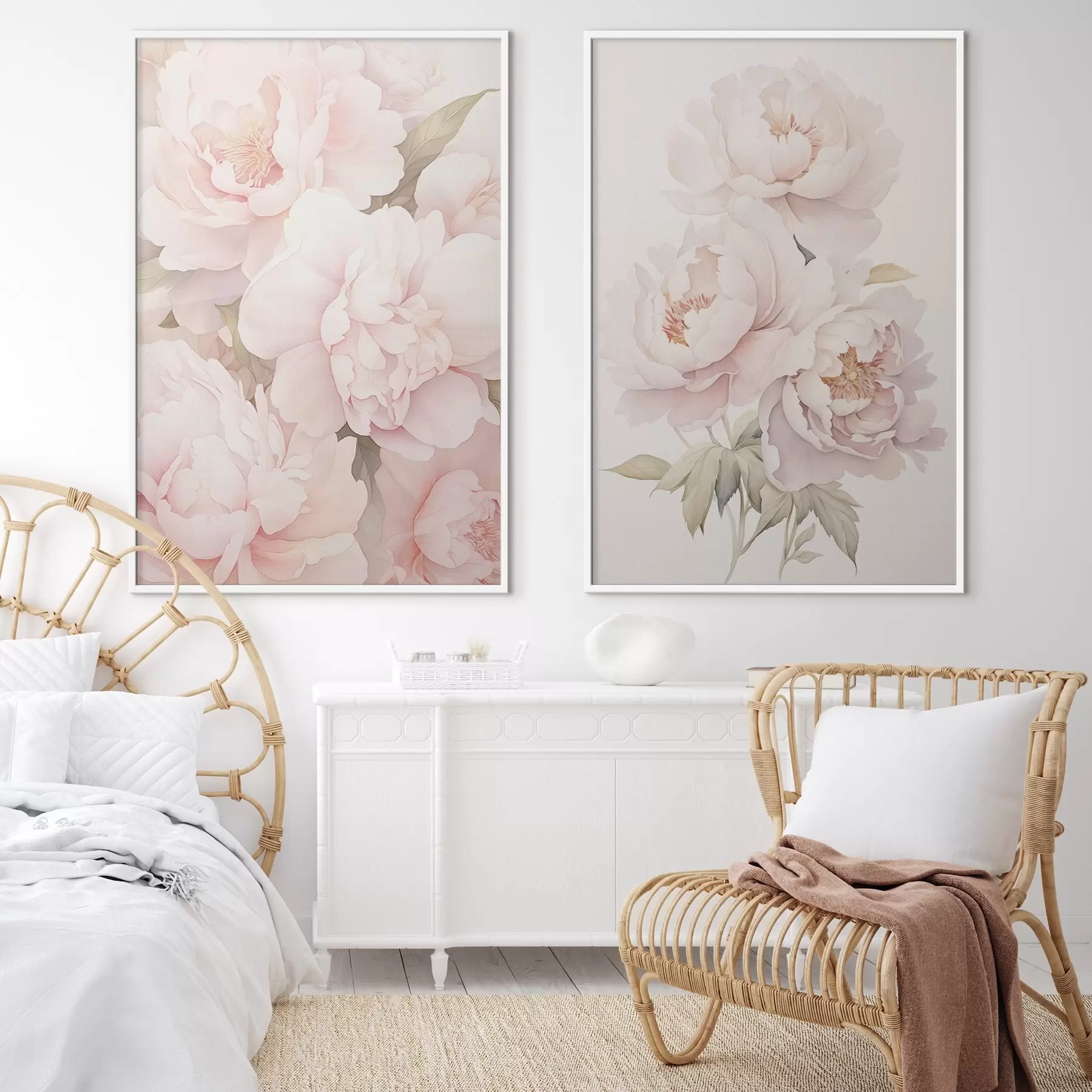 Fototapete Zarte Pfingstrosen d00559