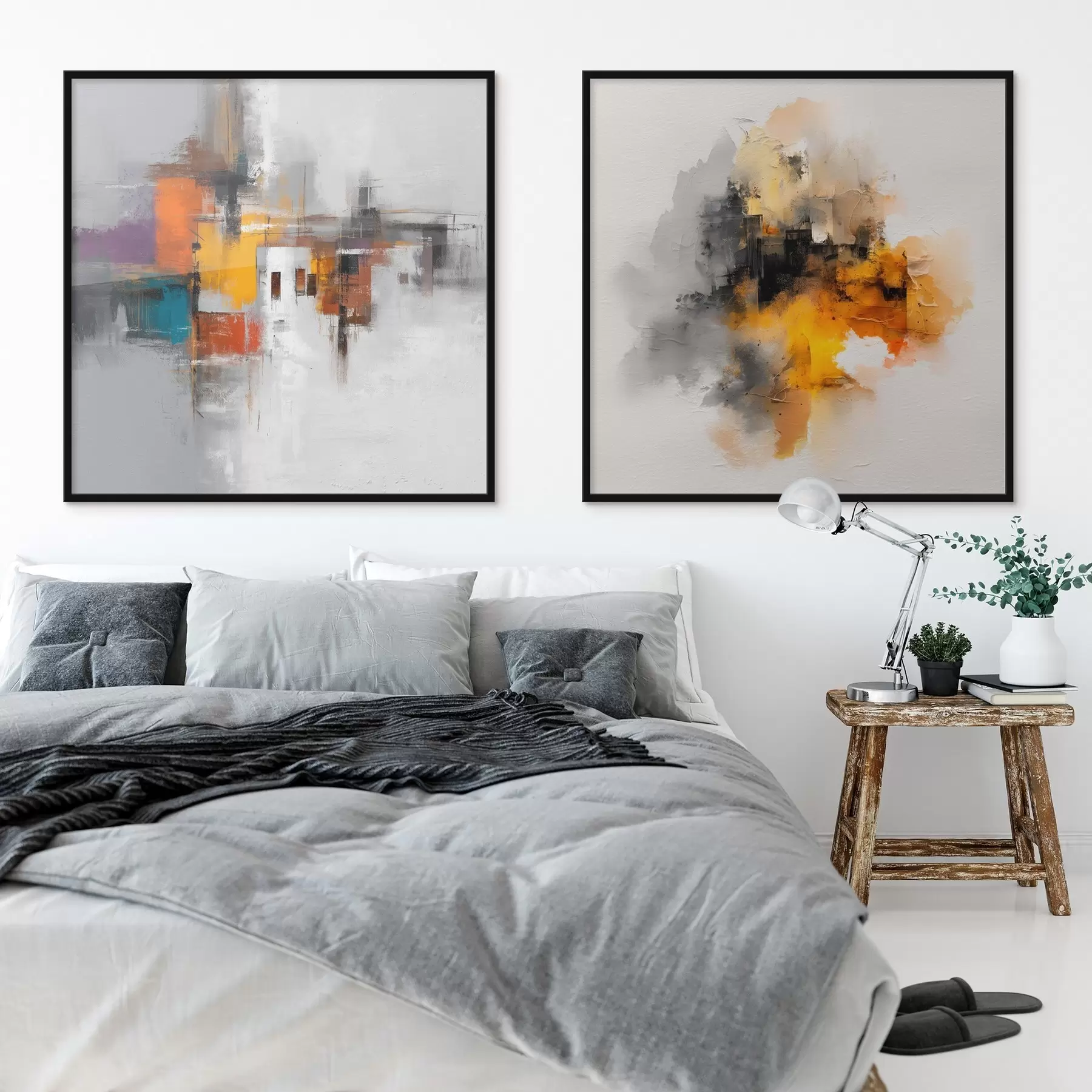 Fototapete Ausdrucksstarke Stadt: Kunstkomposition mit kontrastierenden Farben d00566