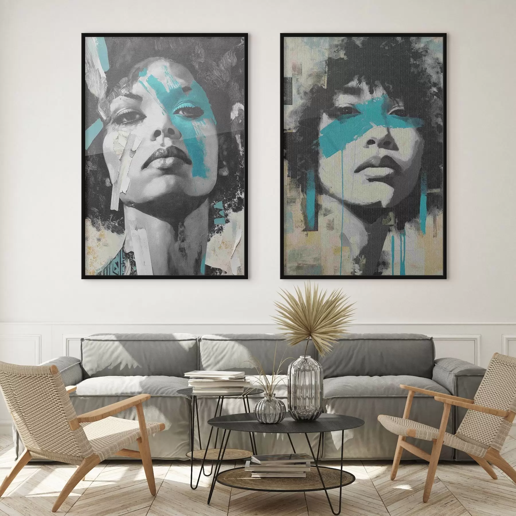 Fototapete Abstraktes weibliches Gesicht d00602