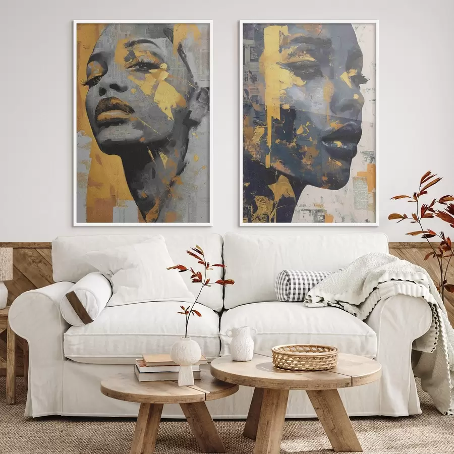 Fototapete Abstraktes weibliches Gesicht d00603