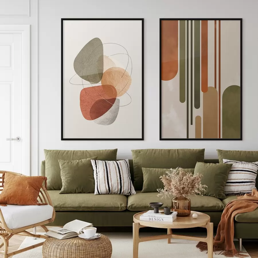 Fototapete Linien und Kreise in verschiedenen Farben d00608