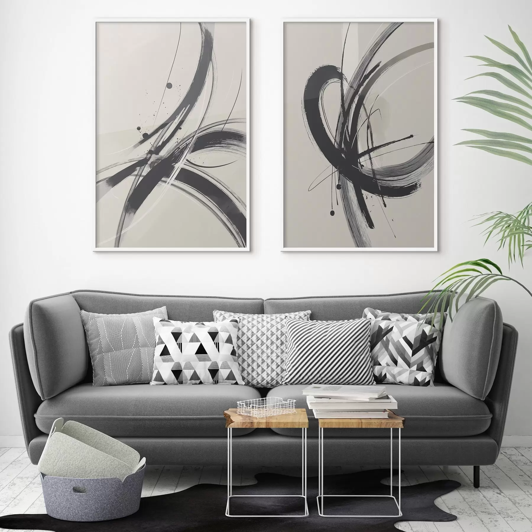 Fototapete Abstrakte minimalistische Pinselstriche d00613