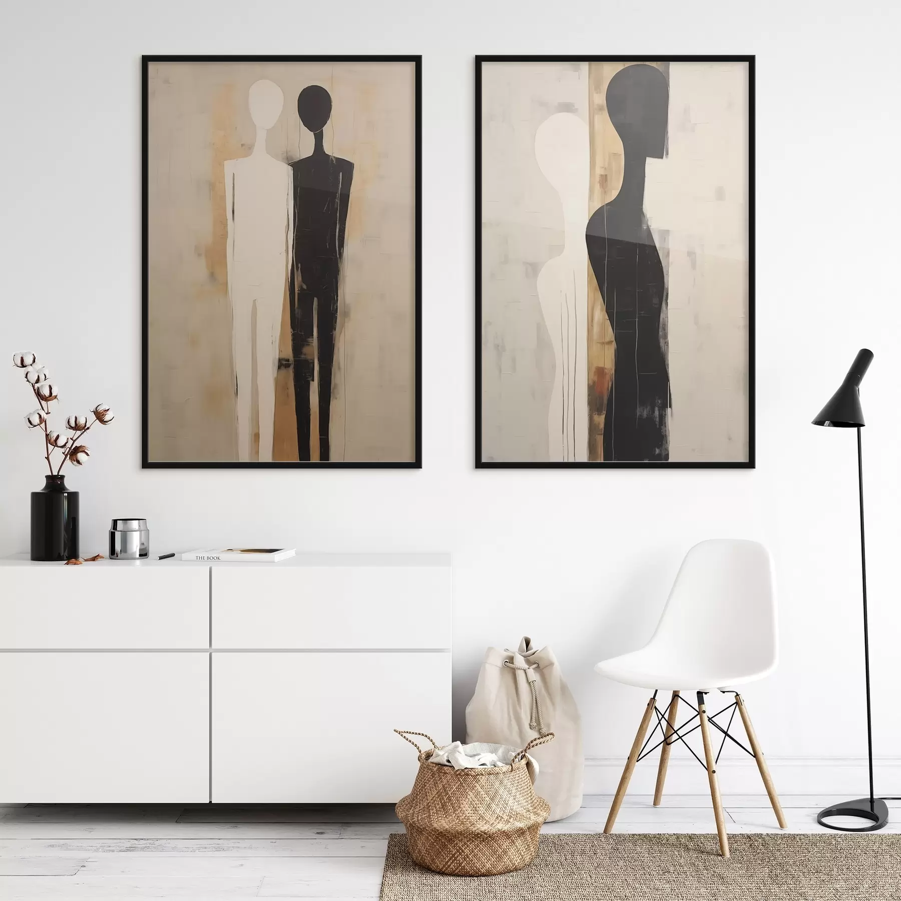 Fototapete Silhouetten von zwei Figuren d00620