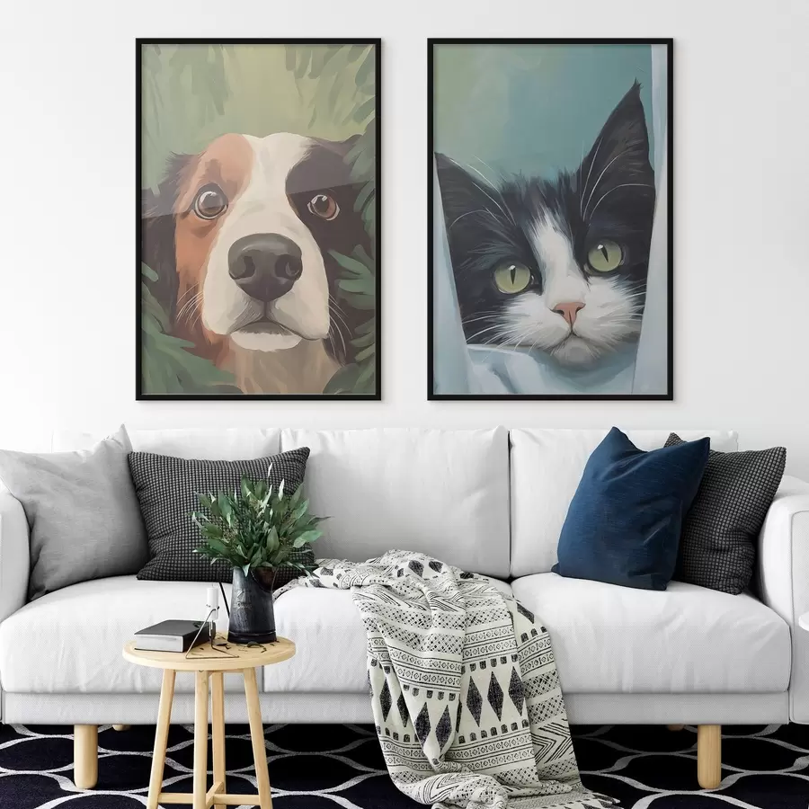 Fototapete Hund und Katze d00677