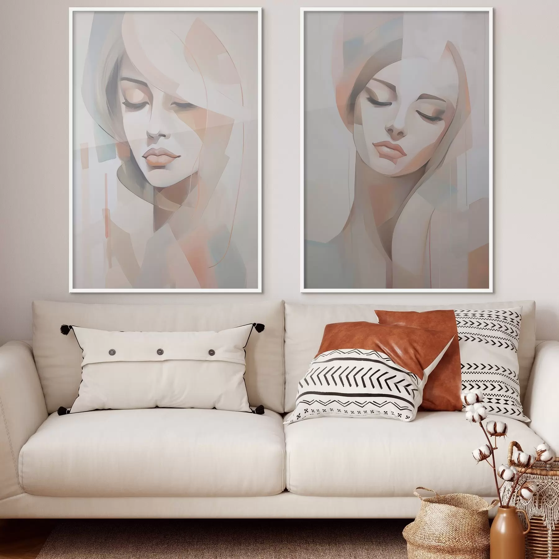 Fototapete Abstraktes Porträt eines Mädchens d00768