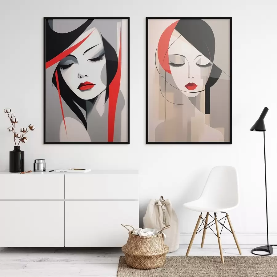 Fototapete Abstrakte Frauenporträts d00774