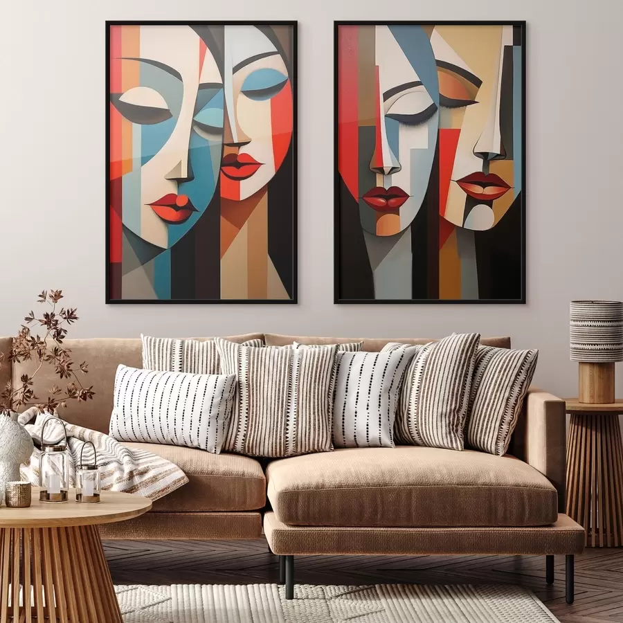 Fototapete Kubistische Frauenporträts d00775