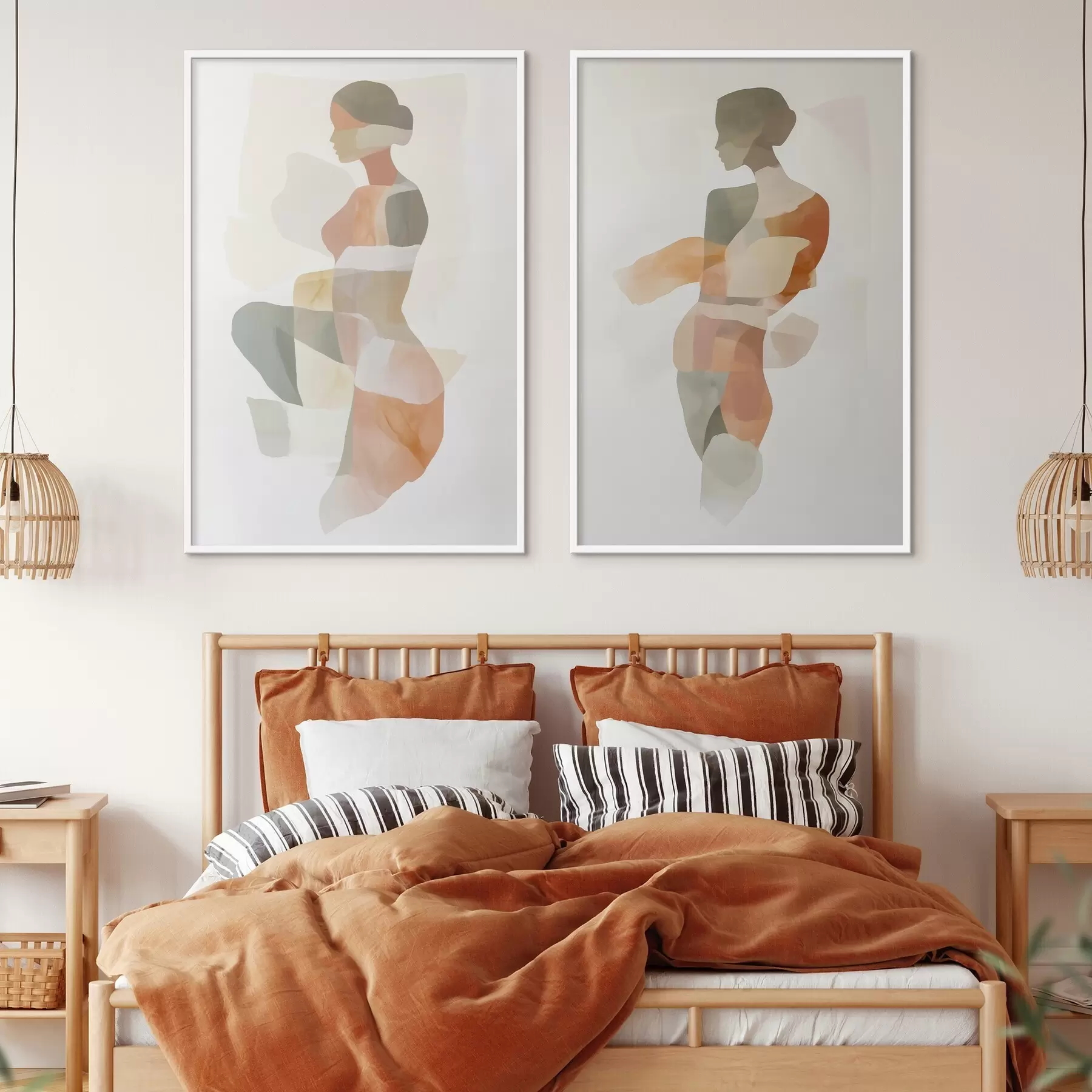 Fototapete Abstrakte weibliche Silhouetten d00788