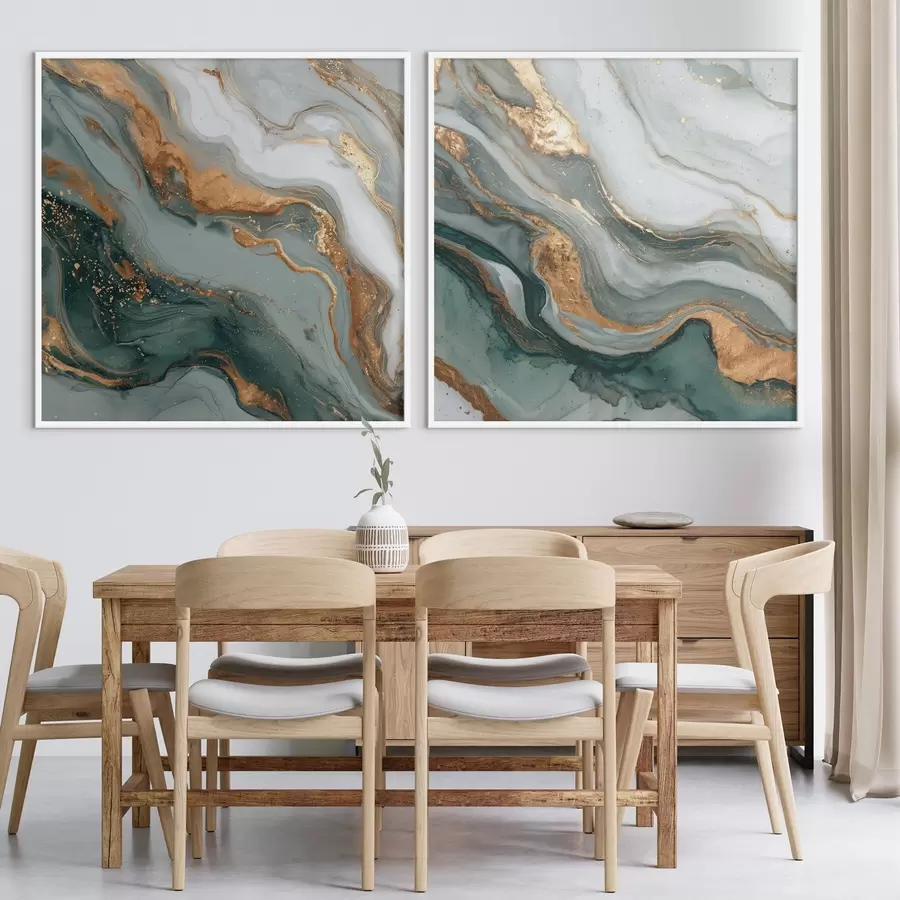 Fototapete Marmorstruktur in Grau-Türkis-Tönen d00744