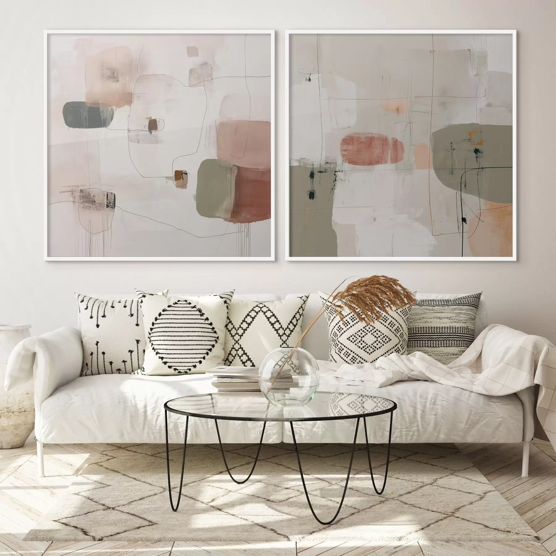 Fototapete Pastellkomposition in neutralen Farbtönen d00745