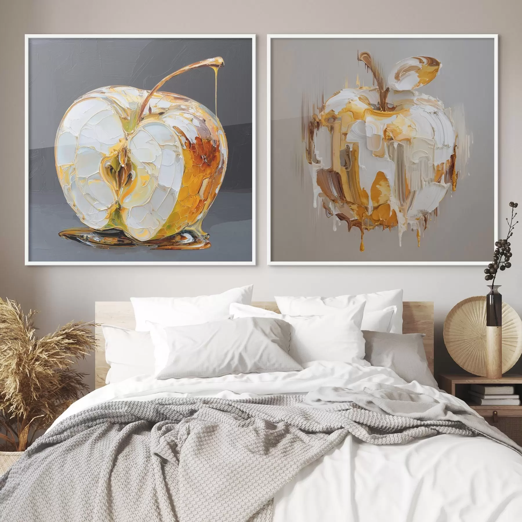 Fototapete Abstraktion mit Apfel in moderner Interpretation d00746