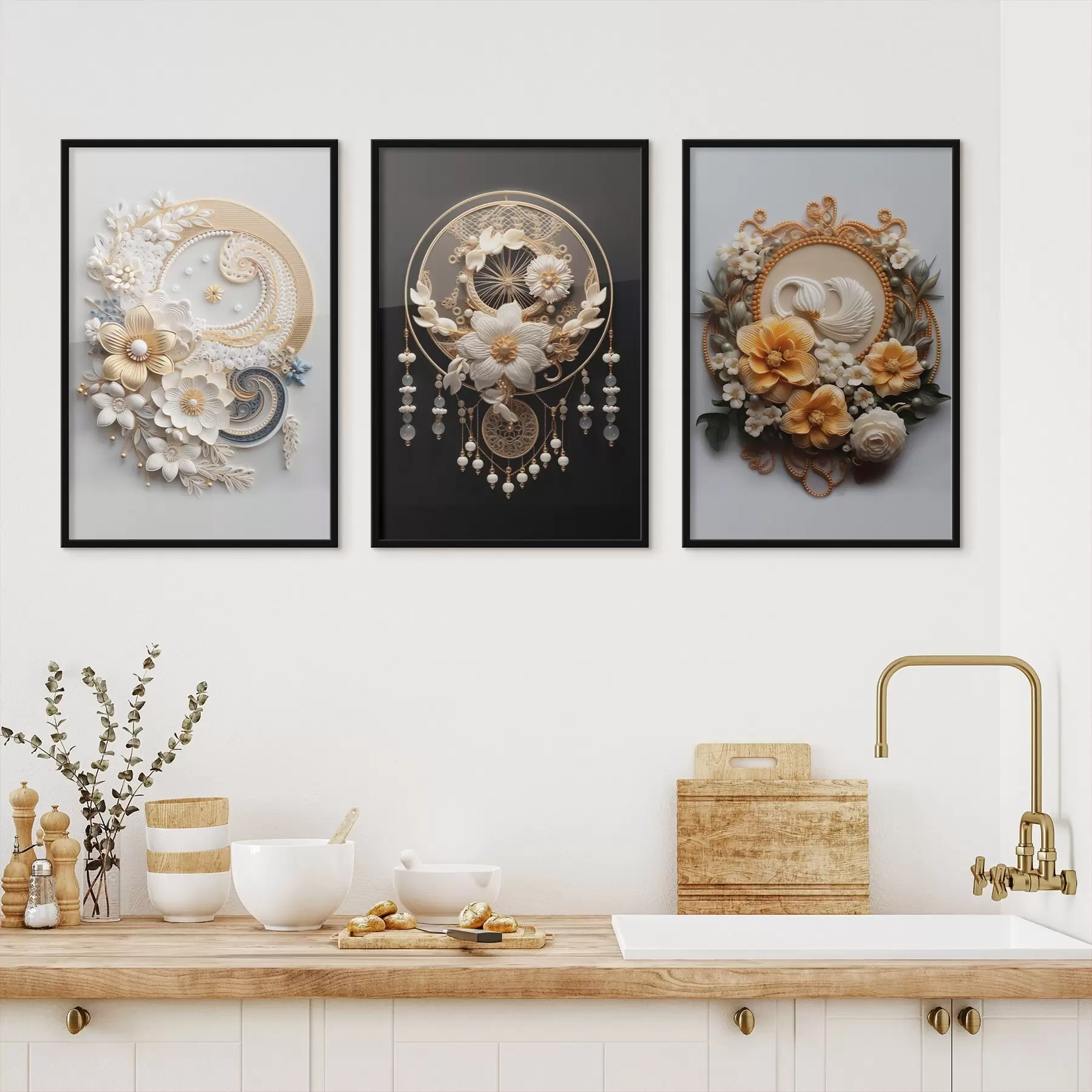 Fototapete Abstrakte Kompositionen von Blumen d00561