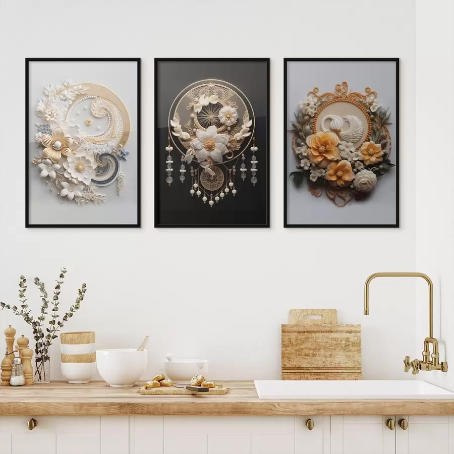 Fototapete Abstrakte Kompositionen von Blumen d00561