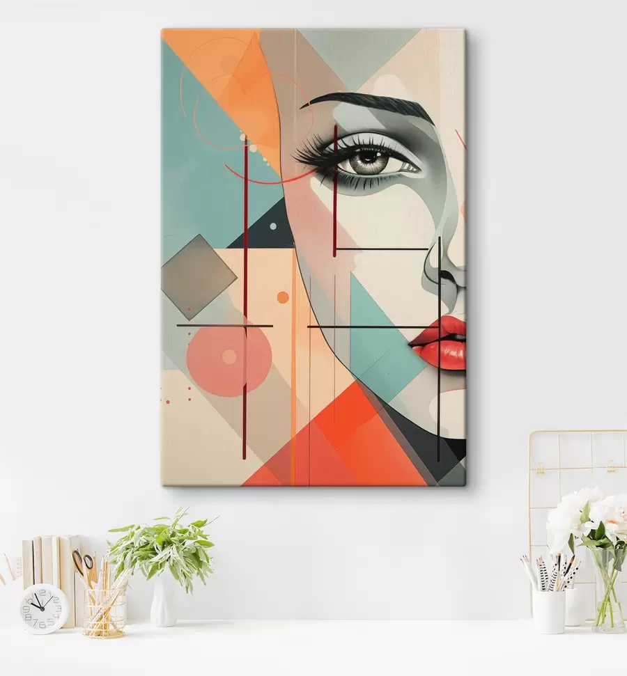 Wandbilder Menschen, Gesicht, Geometrie s47447