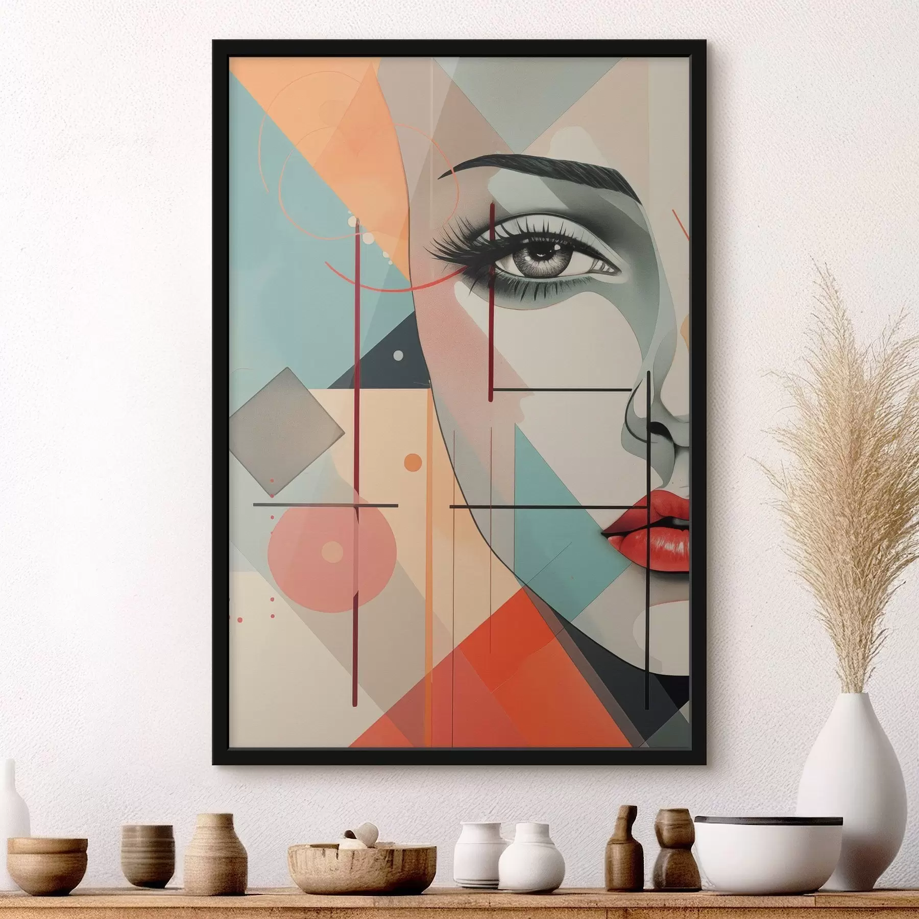 Fototapete Menschen, Gesicht, Geometrie f47447