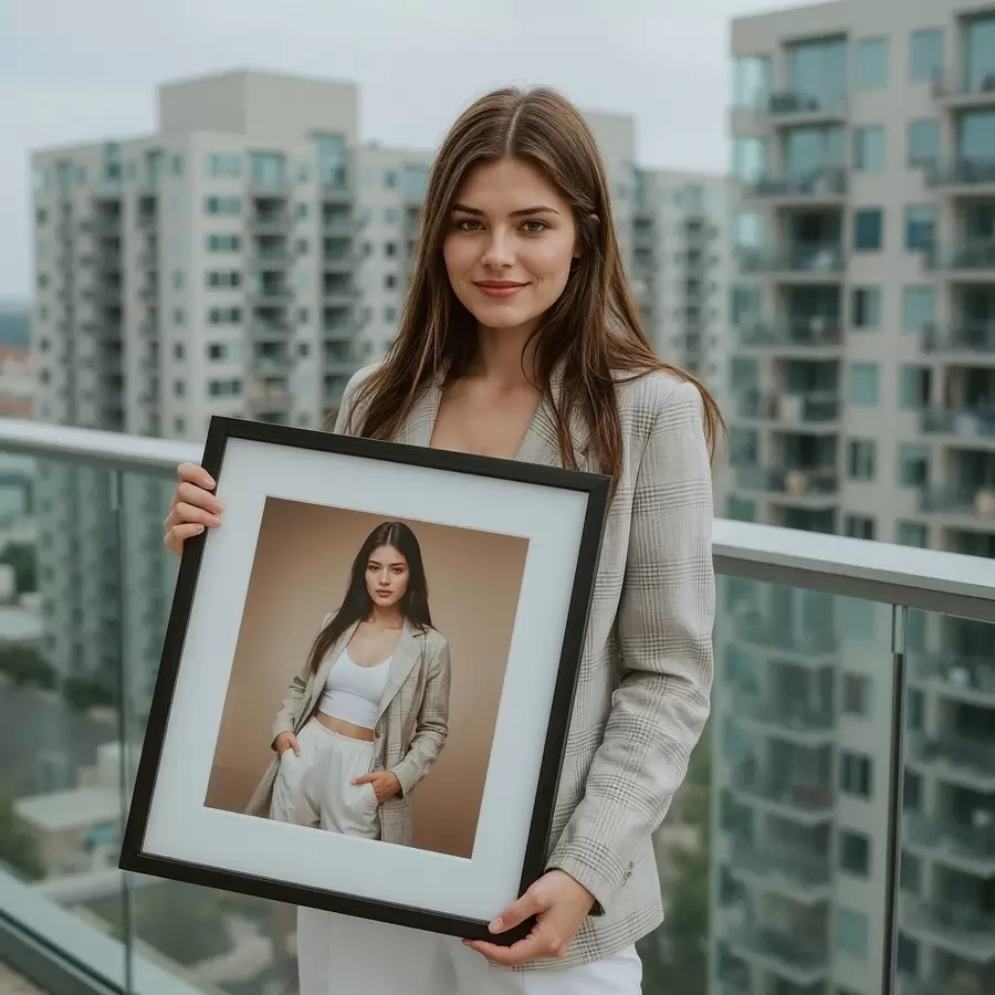 Wandbilder Porträt von Ihrem eigenen Foto an der Wand s47159