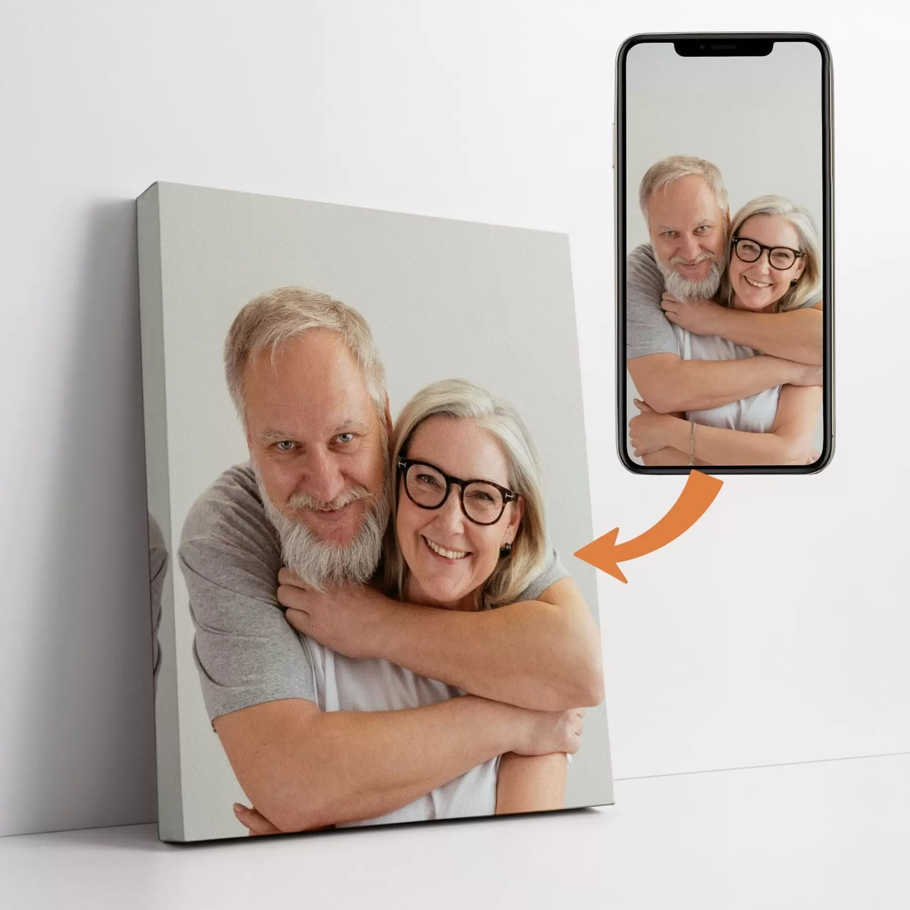 Wandbilder Geschenk für ein Paar basierend auf einem Foto auf Leinwand s47186