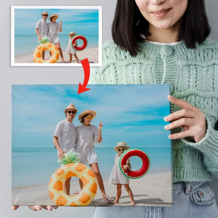 Wandbilder Ein Familienfoto auf Leinwand drucken s47190