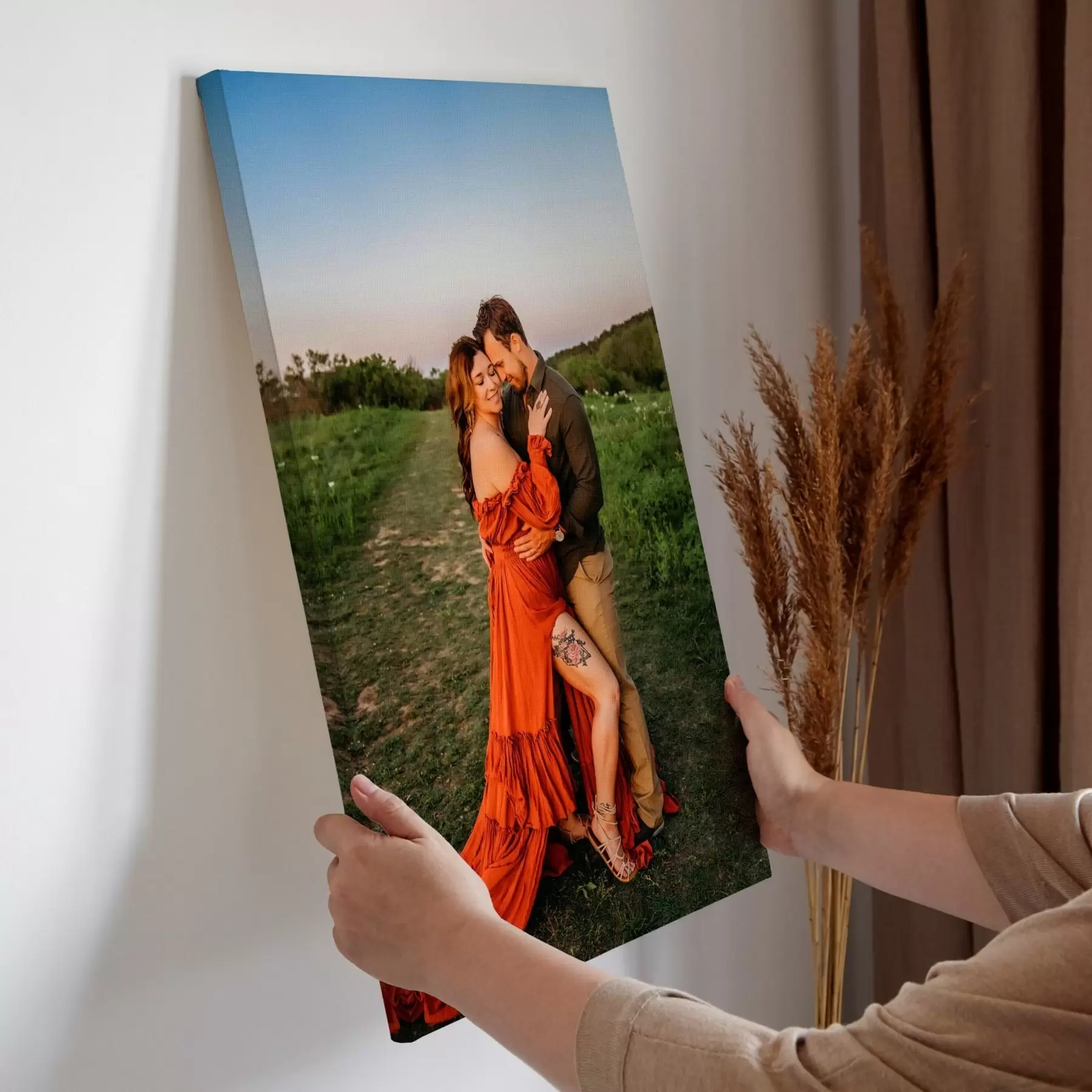 Wandbilder Geschenk für ein Paar basierend auf einem Foto auf Leinwand s47198
