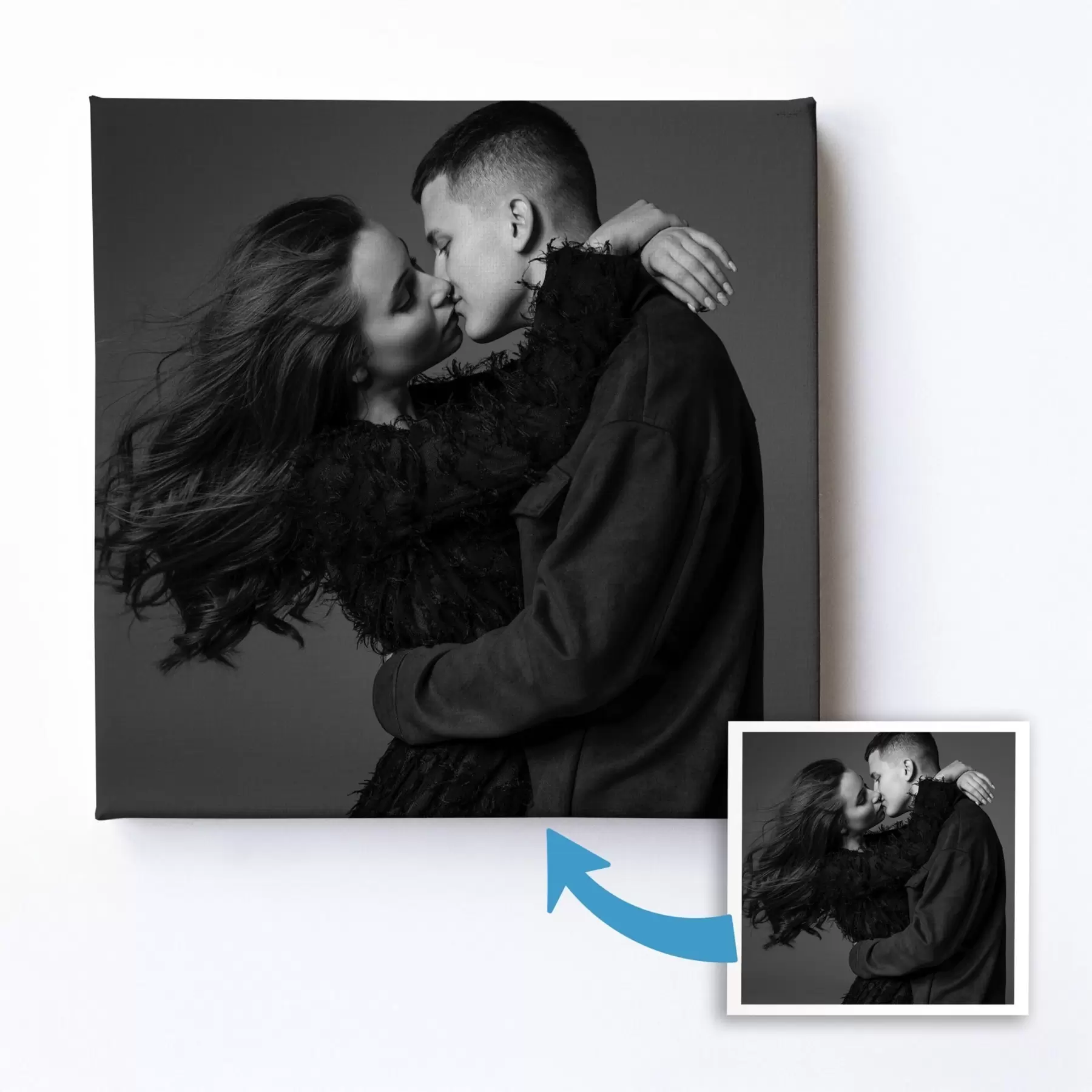 Wandbilder Romantisches Geschenk für ein Paar basierend auf einem Foto s47206