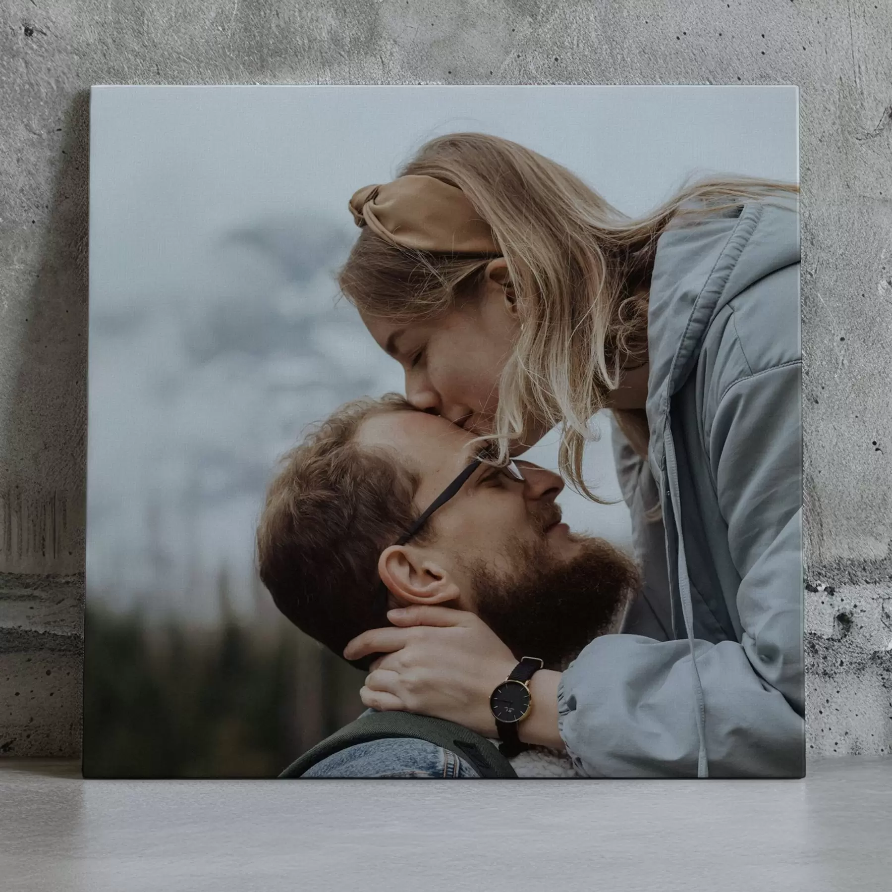 Wandbilder Geschenk für ein Paar basierend auf einem Foto auf Leinwand s47215