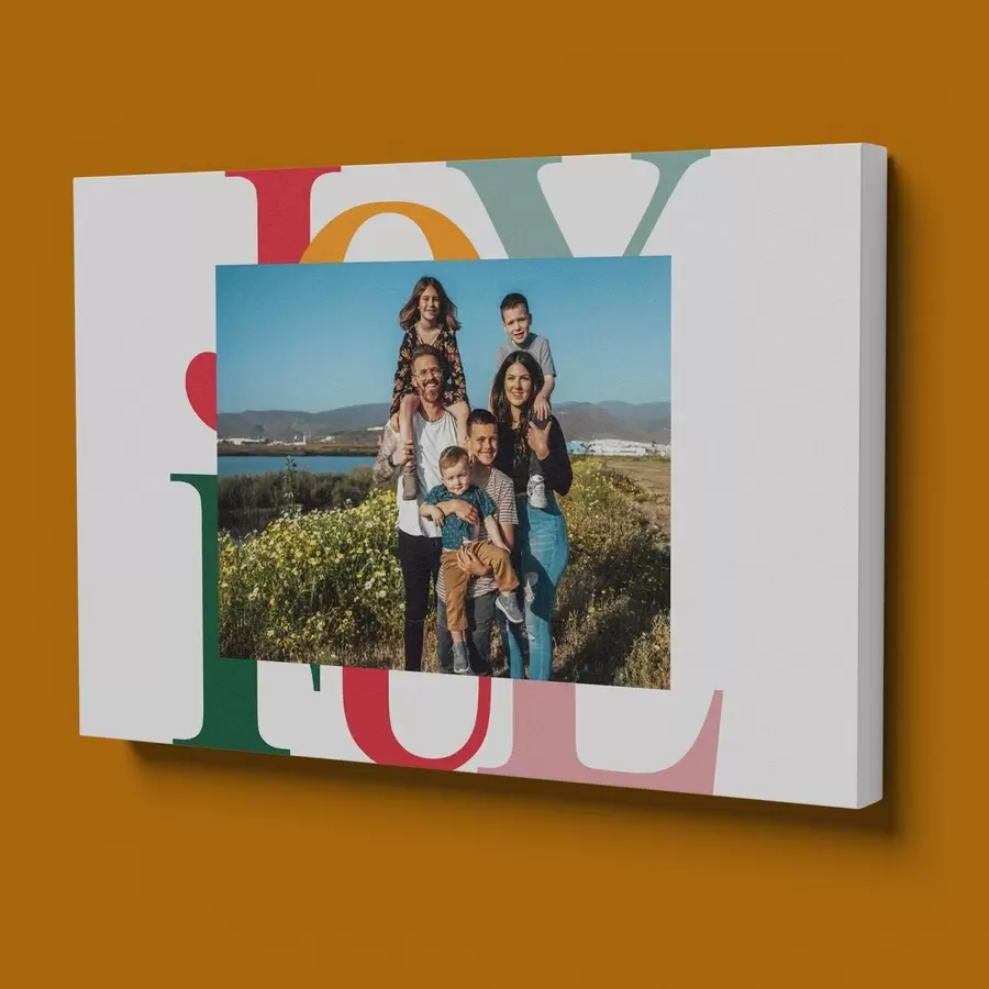 Wandbilder Fotocollage mit Familienporträt auf Leinwand s47233