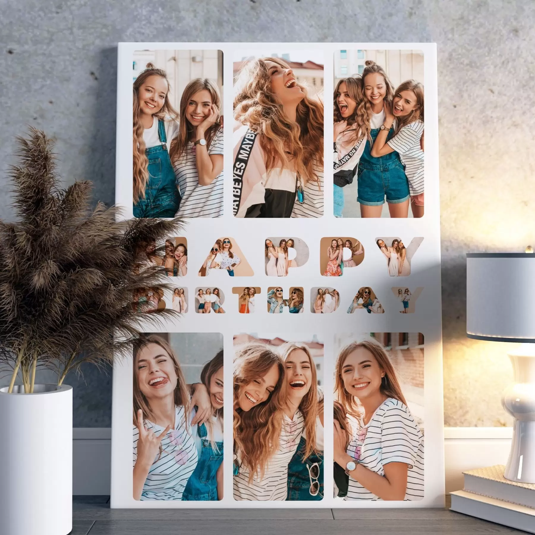 Wandbilder Fotocollage als Geburtstagsgeschenk s47234