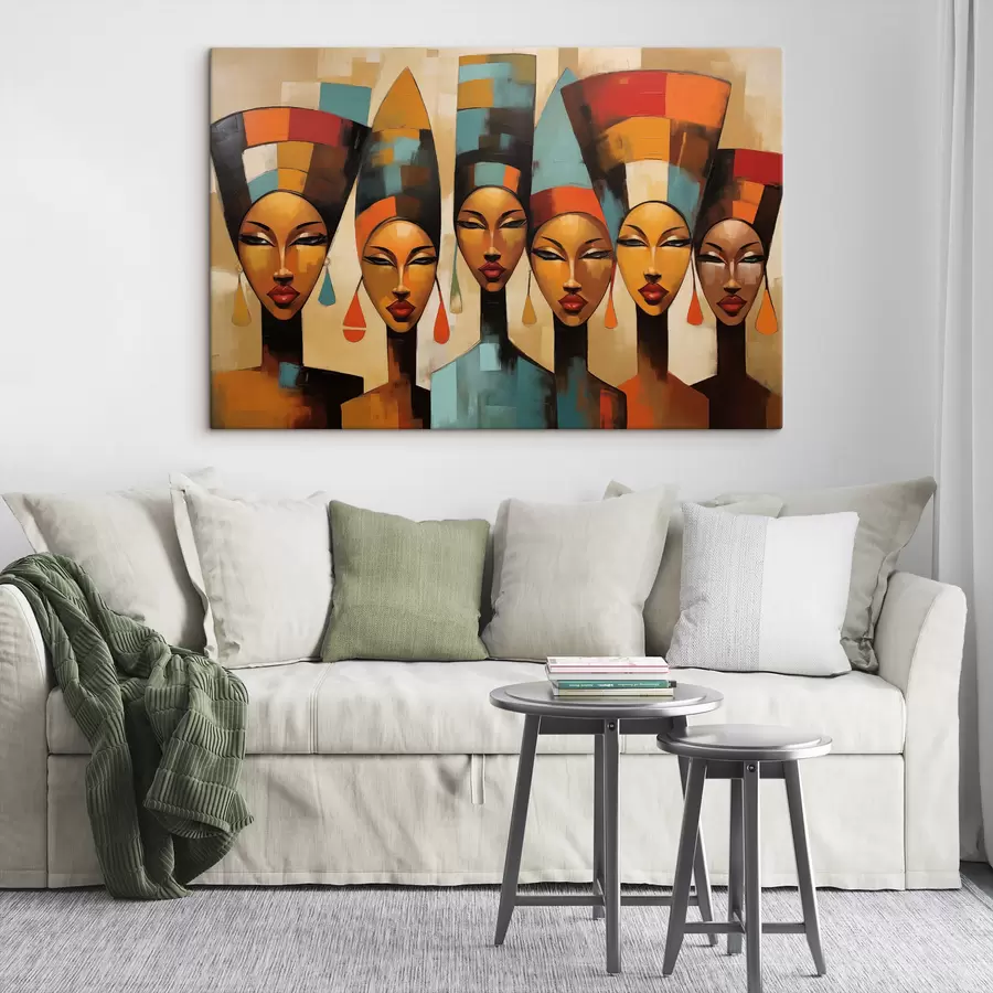Wandbilder Porträt von Frauen im afrikanischen Stil s47387