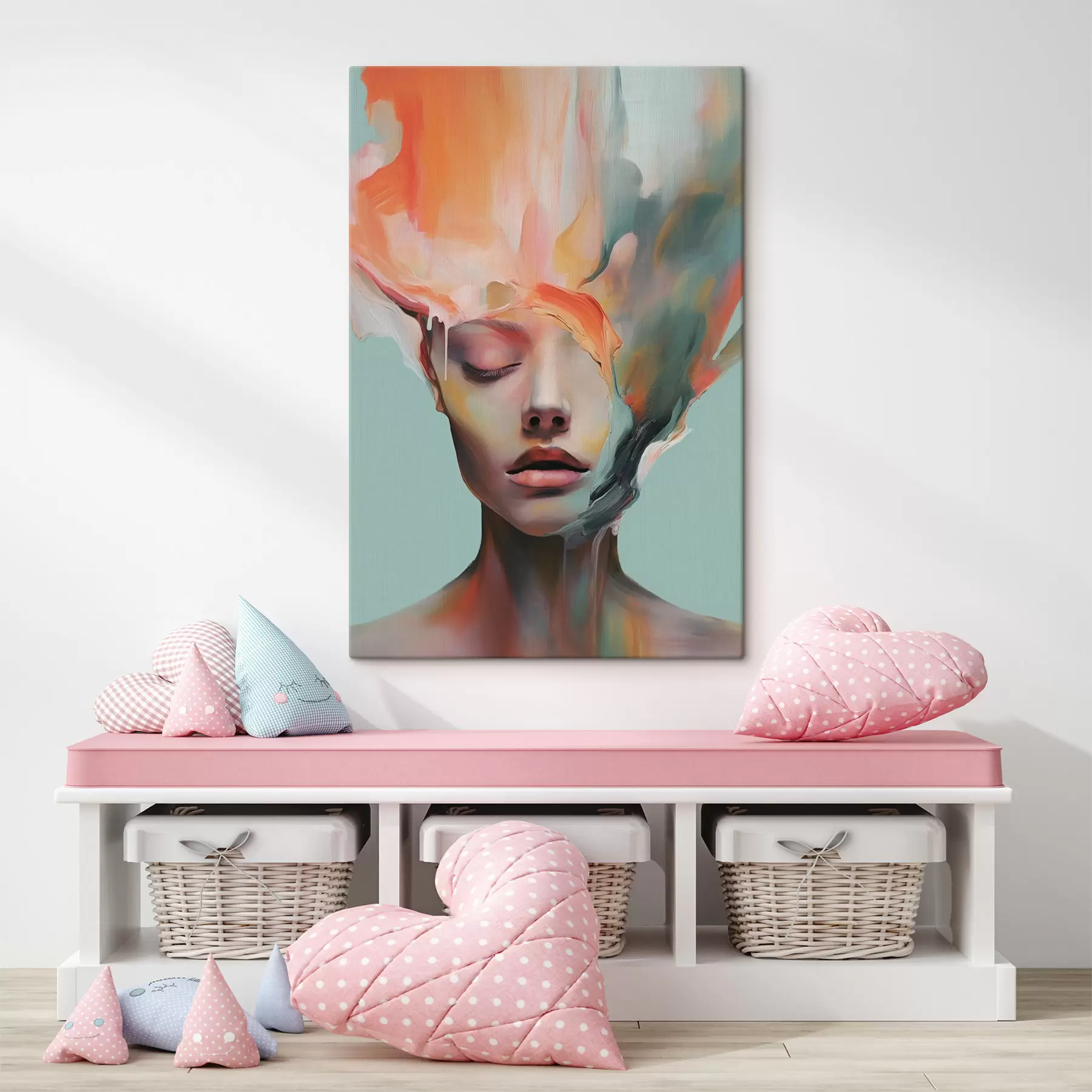 Wandbilder Abstraktes Porträt eines Mädchens s47389