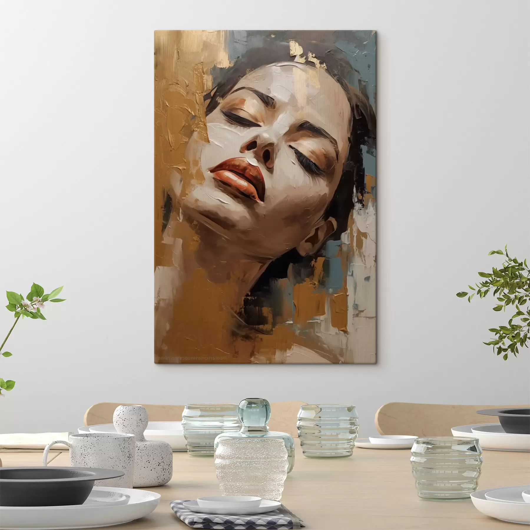 Wandbilder Abstraktes Porträt eines Mädchens s47392