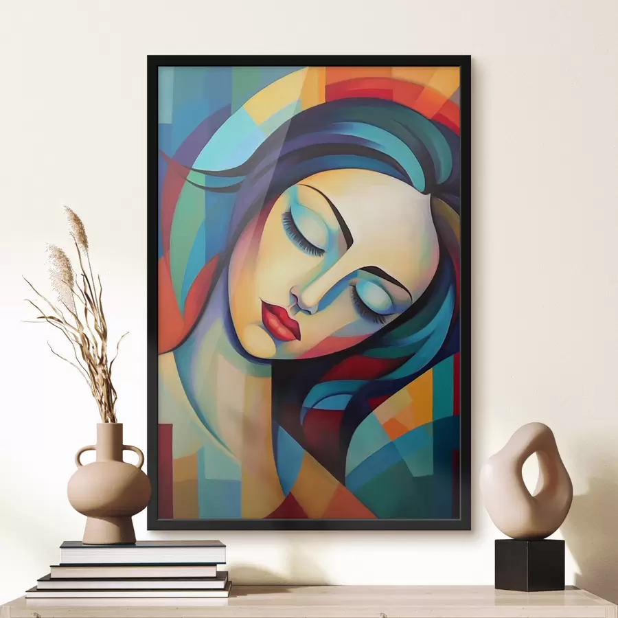 Fototapete Abstraktes Porträt eines Mädchens f47362