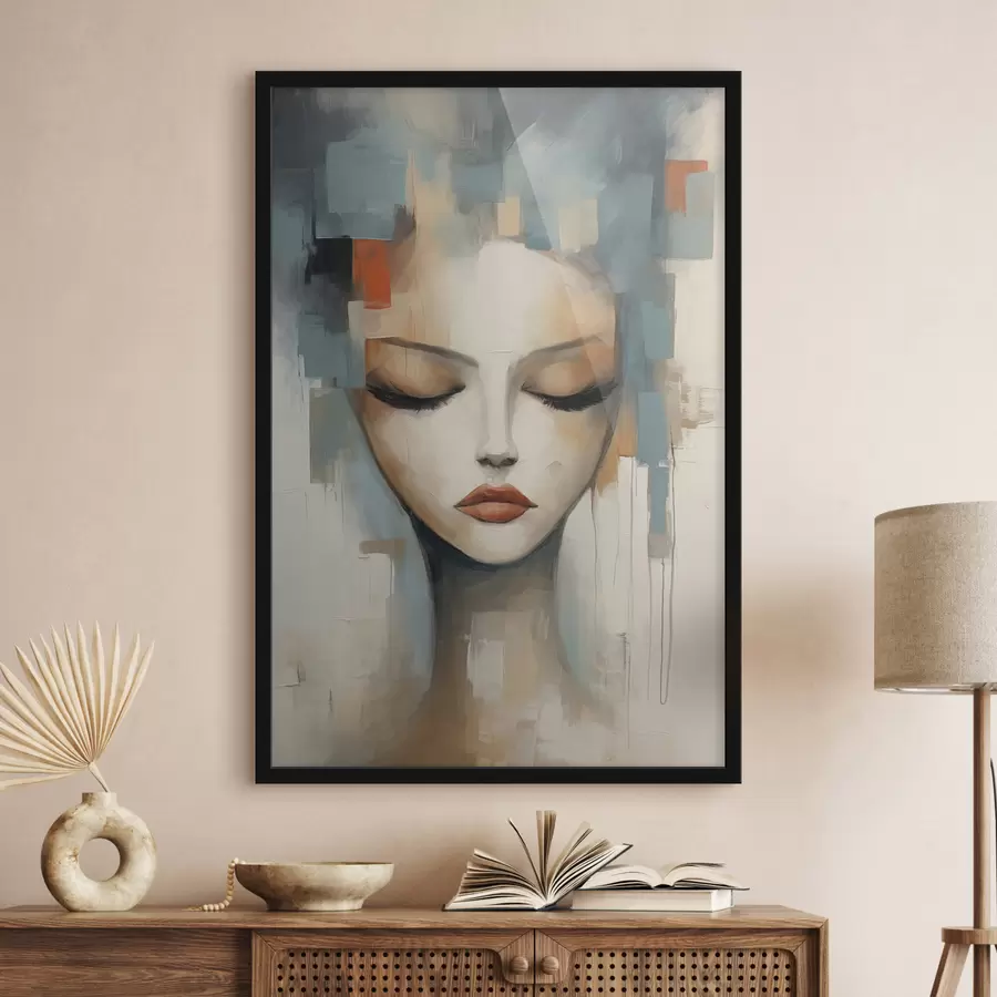 Fototapete Abstraktes Porträt eines Mädchens f47364