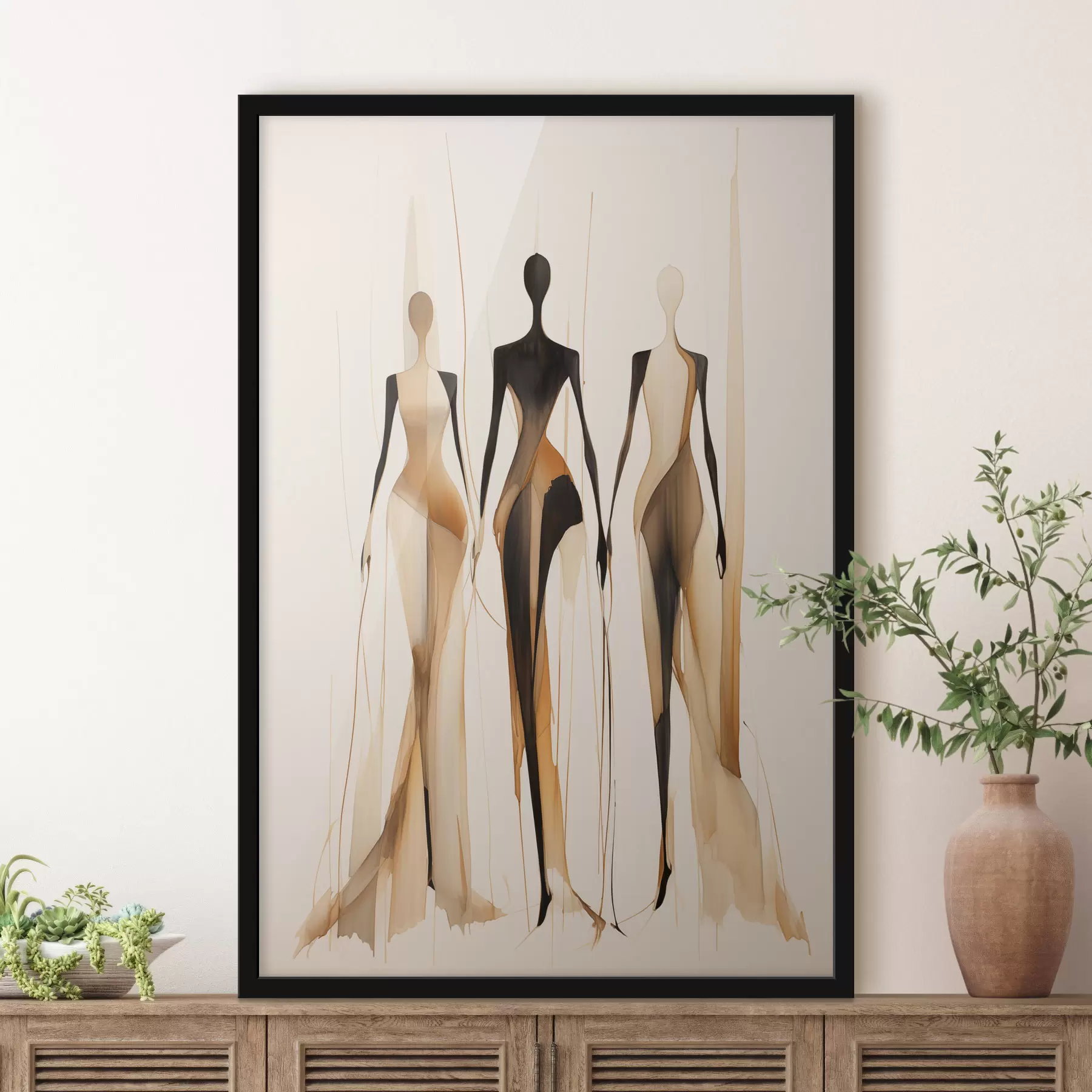 Fototapete Drei Silhouetten f47401