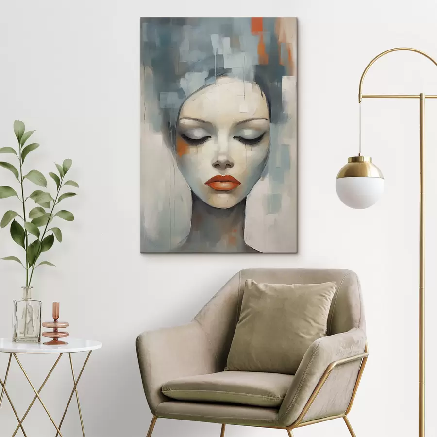 Wandbilder Abstraktes Porträt eines Mädchens s47365