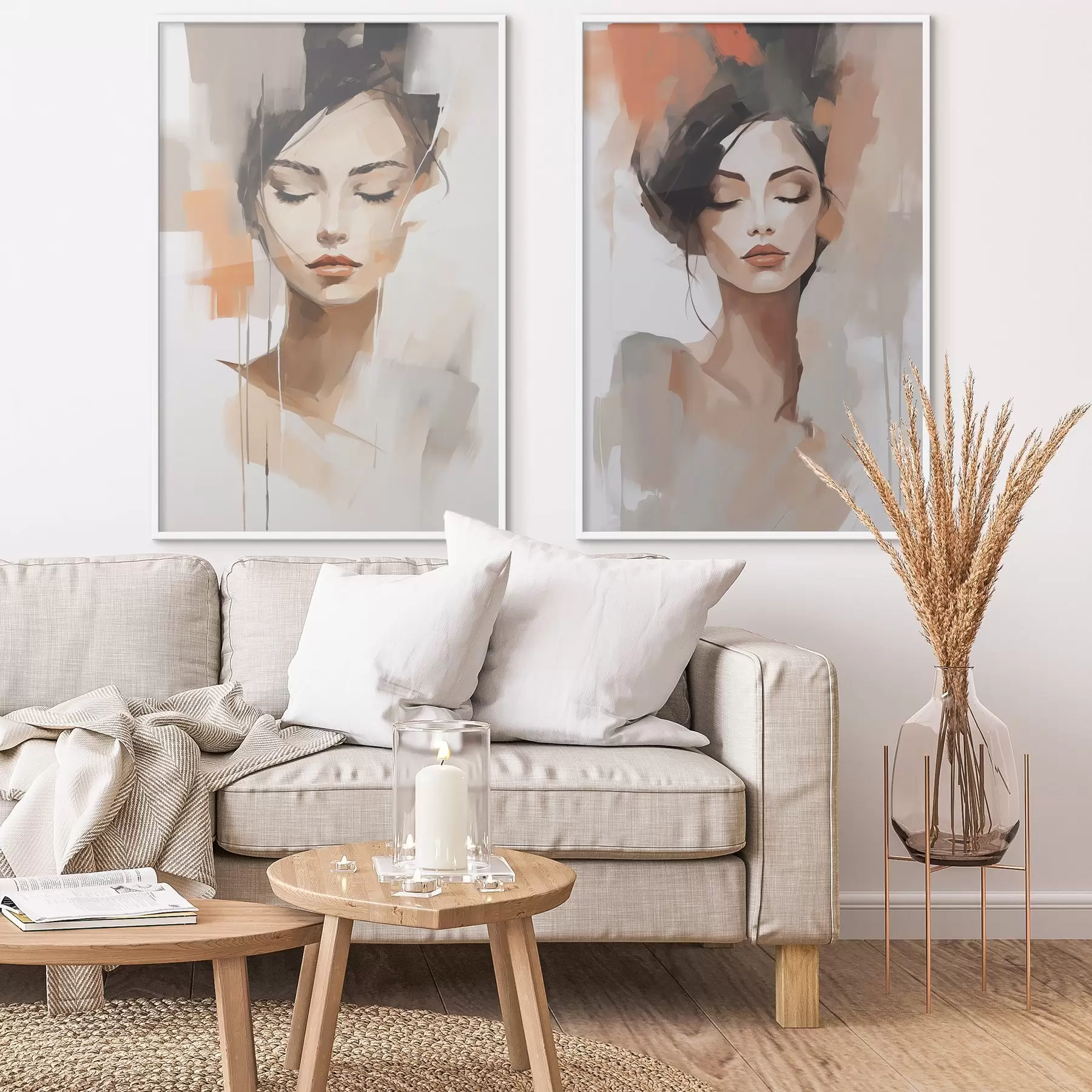 Fototapete Abstraktes Porträt eines Mädchens d01159