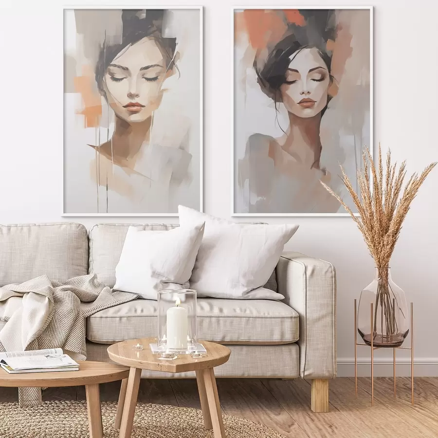 Fototapete Abstraktes Porträt eines Mädchens d01159