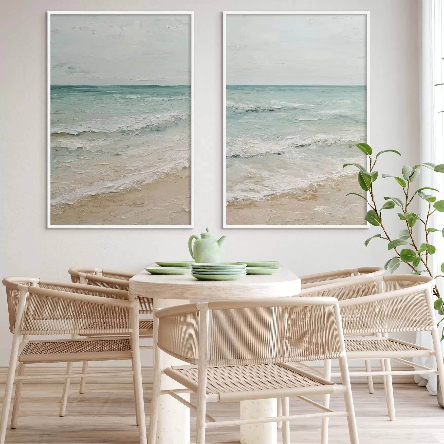 Fototapete Küste im Stil eines Ölgemäldes d01170