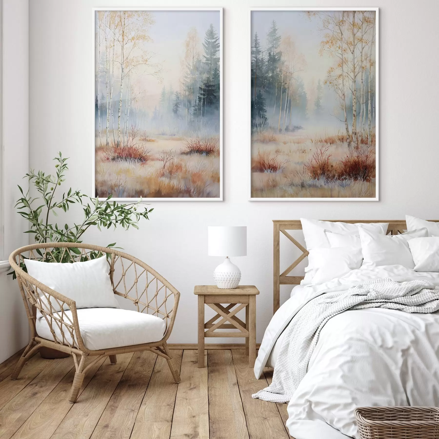 Fototapete Landschaft Erste Fröste im Wald d01174