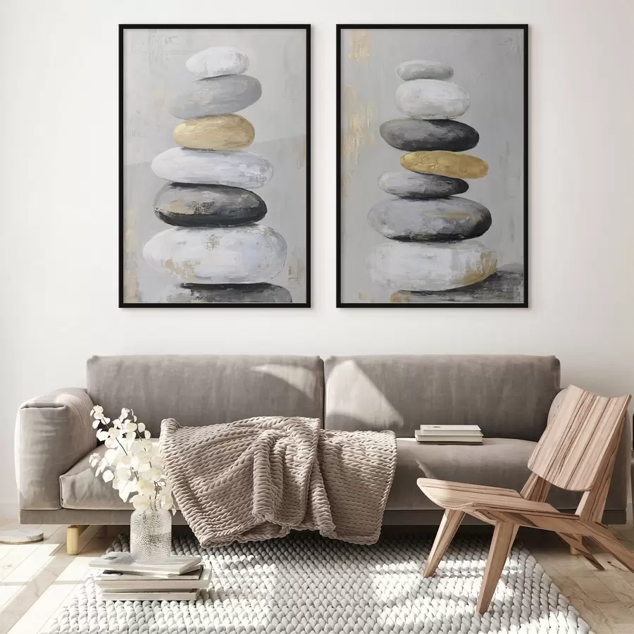 Fototapete große Steine im Stil der Malerei d01181