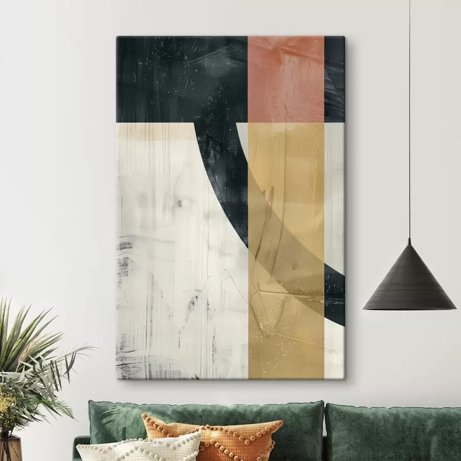 Wandbilder Geometrische Formen auf Betonhintergrund s47634