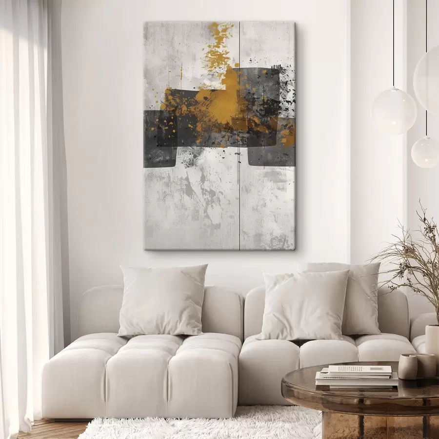 Wandbilder Abstrakte Formen auf einem Betonhintergrund s47636