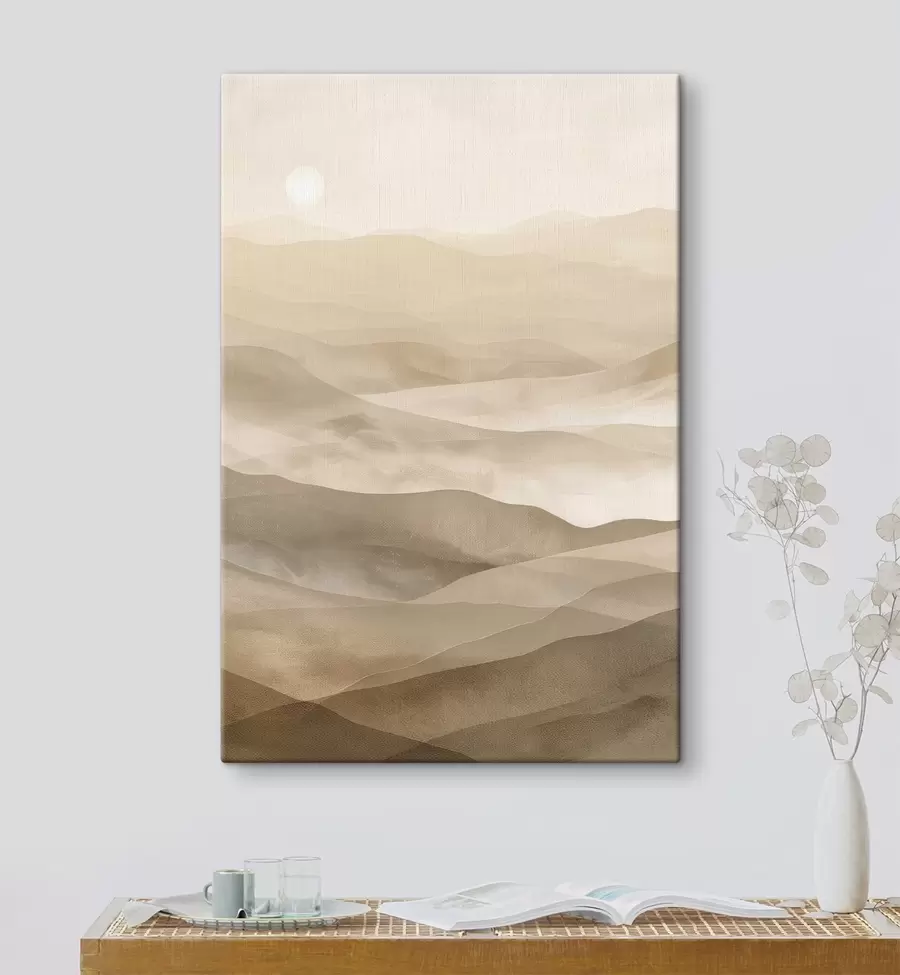 Wandbilder Berge in hellen Farbtönen, Imitation von Aquarell s47638