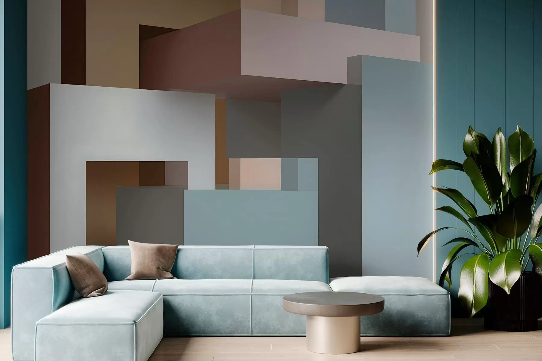 Fototapete Abstrakte Geometrie im 3D-Stil w05065